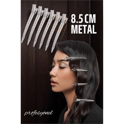 Saç Klipsi Metal Toka Profesyonel 6 Adet