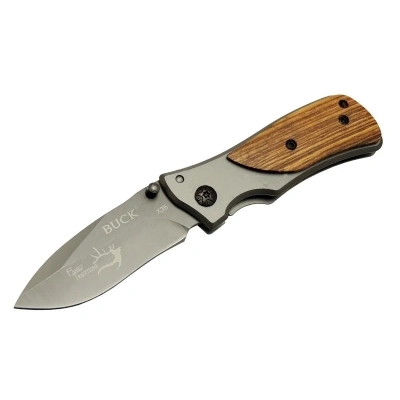 Family X35 Kahverengi Kamp Çakı 15cm- Manuel, Kemerlikli, Ahşap Sap