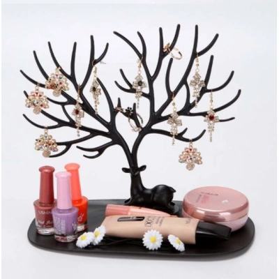 Geyik Tasarımlı Takı Standı Siyah