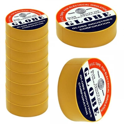 Globe 0.13mmx19mm İzole Bant 10lu Sarı