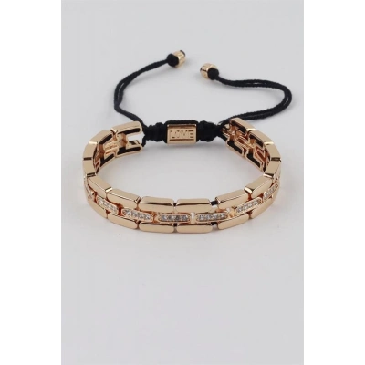 İpli Çelik Bileklik - Altın