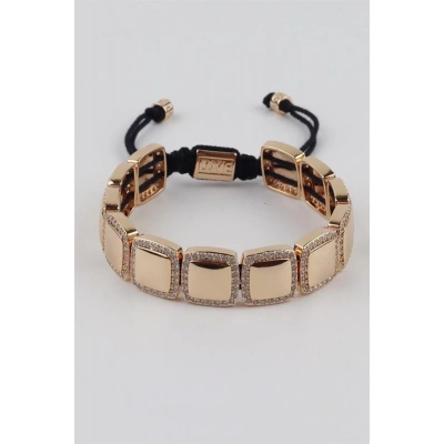 İpli Çelik Bileklik - Altın