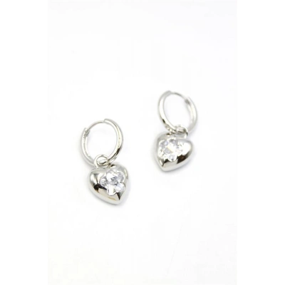 Kalp Küpe - Gümüş