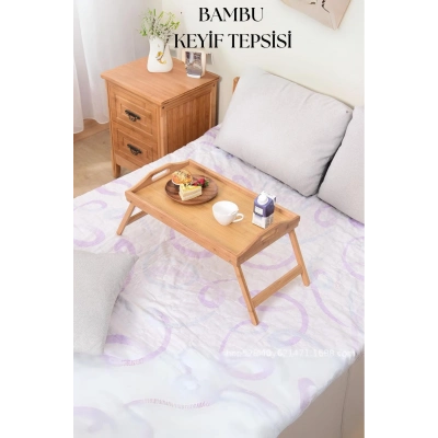 Katlanabilir Bambu Keyif Tepsisi