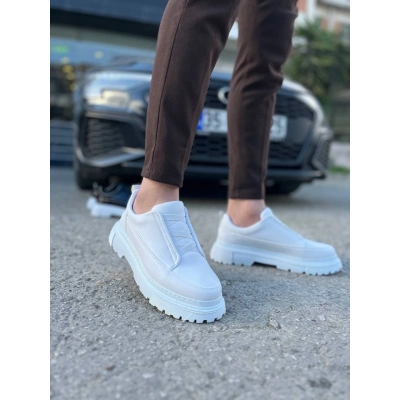 KB-703 Kuback Beyaz Lastikli Günlük Erkek Ayakkabı