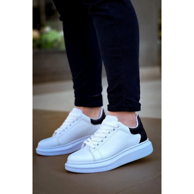 KB-X500  Kuback Bağcıklı Beyaz Siyah  Günlük Erkek Ayakkabı