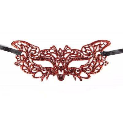 Kırmızı Dantel Masquerade Maskesi 9 No