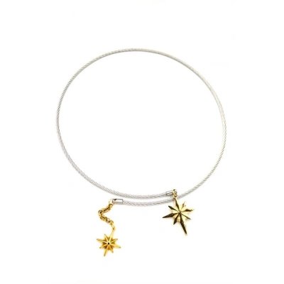 Kutup Yıldızı Tasma Kolye - Gümüş