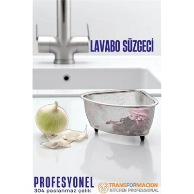 Lavabo Süzgeci -Lavabo Çöplüğü - Lavabo İçi Çöp Süzgeci 304 Paslanmaz Çelik