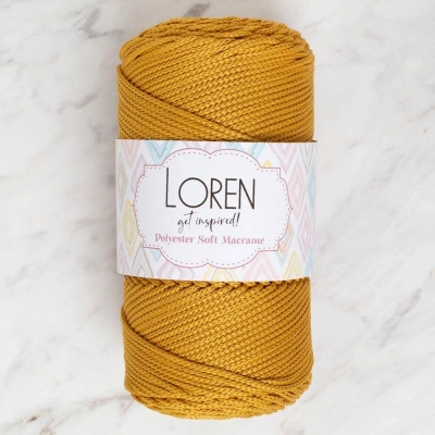 Loren Polyester Soft Macrame Hardal El Örgü İpi - LM061 - 34449