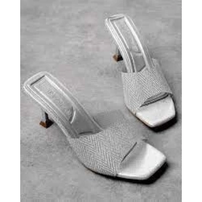 Luart Platin Simli Topuklu Terlik