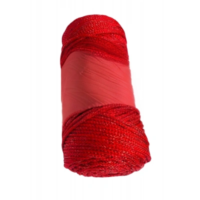 Makrome İpi 3mm Polyester Kırmızı Simli