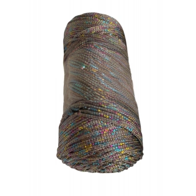 Makrome İpi 3mm  Polyester Vizon Simli