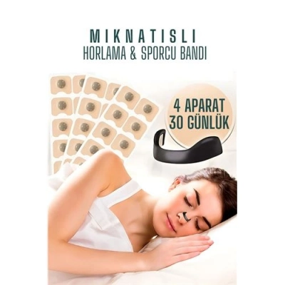 Manyetik Burun Bandı - 30 GÜNLÜK Sporcu Burun Bandı - Horlama Önleyici Azaltıcı - 4 Farklı Boyut