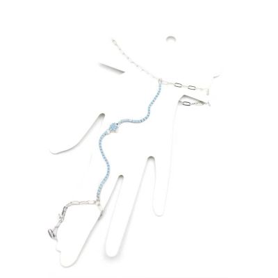 Mavi Taşlı Balık Şahmeran - Gümüş