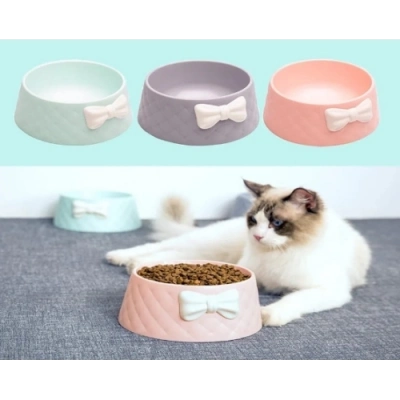 Mikopet Şık Desenli Fiyonklu Mama Kabı