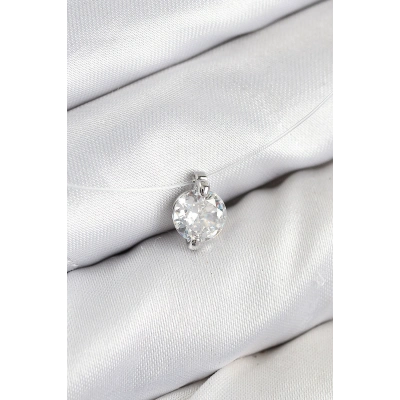 Misineli Zirkon Taşlı Model Gümüş Renk Hayalet Kolye