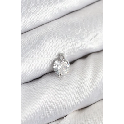 Misineli Zirkon Taşlı Model Gümüş Renk Hayalet Kolye