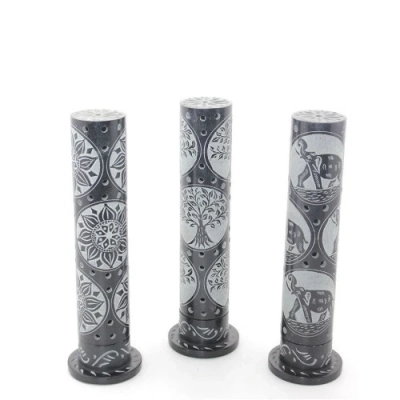 Obsidian Taşı İşlemeli Kule Tütsülük Model 2