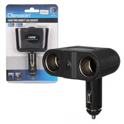 Olesson 1643 12-24v 100w 2lı Araç Çakmak Çoklayıcı