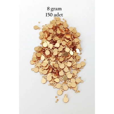Oya Abiye Bileklik Kolye Pleksi Metalik Plastik Pul Altın Renk 8 gram 150 adet - BNC497