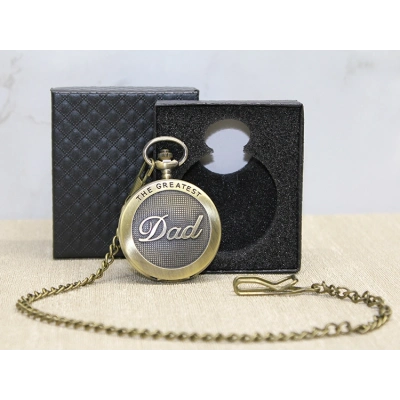 Özel Kutulu Dad (Baba) Tasarımlı Antik Köstekli Saat