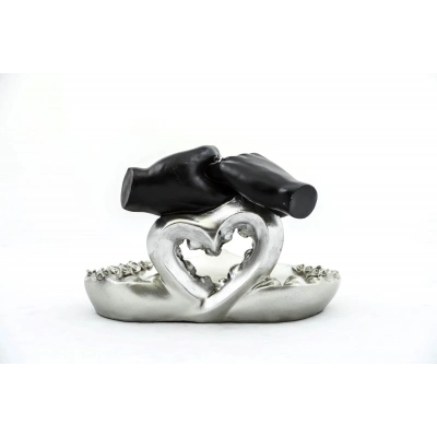 Özel Tasarım Kalpli Polyester Sunum Tepsisi