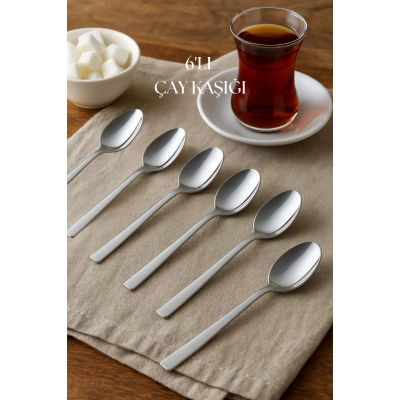Paslanmaz Çelik 6’lı Çay Kaşığı Seti