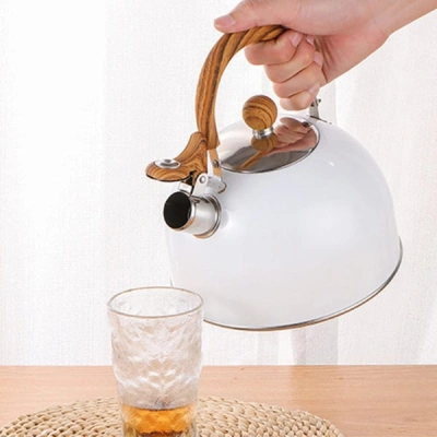 Paslanmaz Çelik Demlik Beyaz Renk