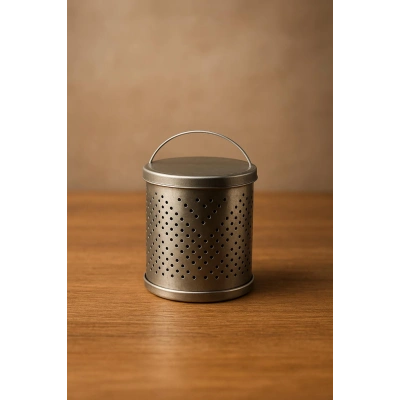 Paslanmaz Çelik Kapaklı Çay Süzgeci 8 cm