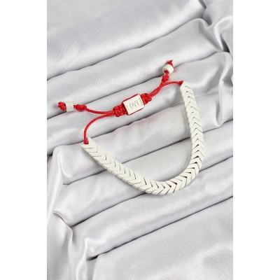 Pirinç Asansörlü Beyaz Juju Kadın Bileklik