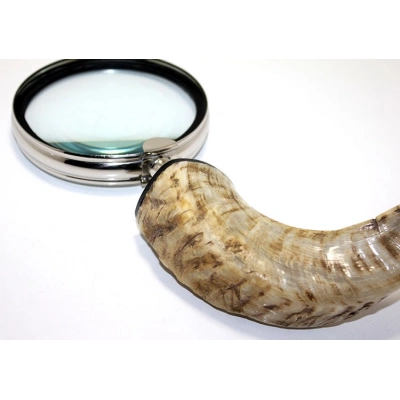 Pirinç Boynuz Saplı Büyüteç Model 1