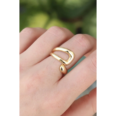 Pirinç Gold Renk Ayarlanabilir Yüzük