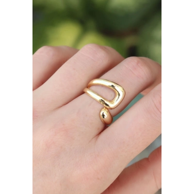 Pirinç Gold Renk Ayarlanabilir Yüzük