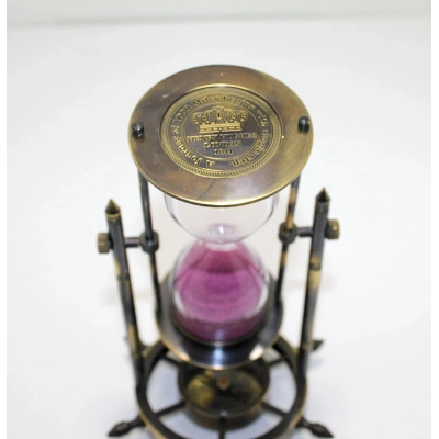 Pirinç Pusulalı Kum Saati Model 3