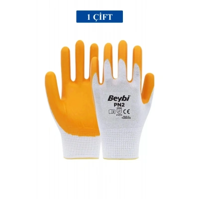 Pn2 Sarı Iş Eldiveni Polyester No:10 Örme Nitril Beybi Royaleks Group - 1 Çift