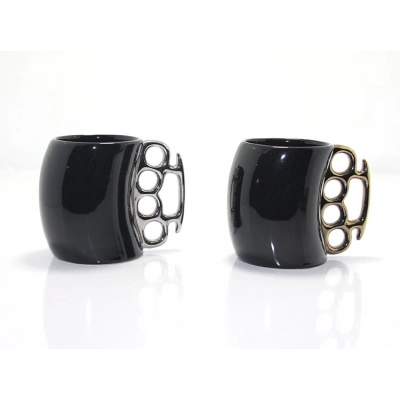 Porselen Muşta Tasarımlı Kupa Bardak