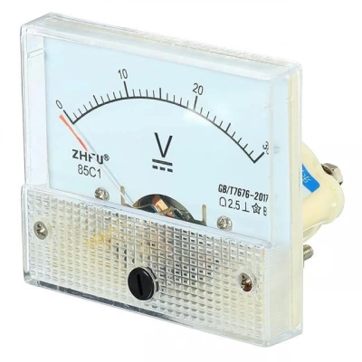 Powermaster Ic-230a 0-30v Dc Analog Voltaj Gerilim Metre Gösterge 56x64x57mm
