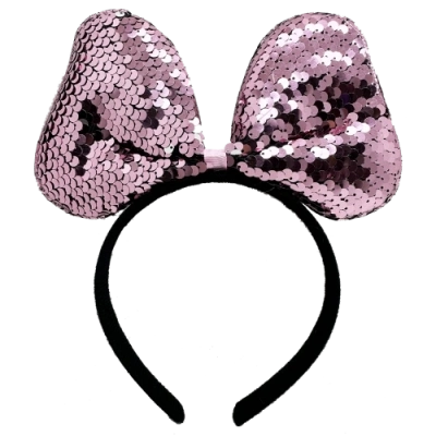 Renk Değiştiren Pullu Fiyonk Parti Tacı Pembe Gümüş