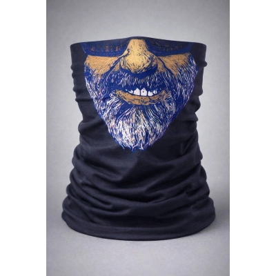 Sakallı Yüz Desenli Çok Amaçlı Buff – Yüz, Boyun Maskesi ve Bandana No 1