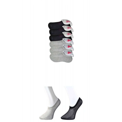 Siyah ve Gri Kadın Görünmez Çorap 6 çift