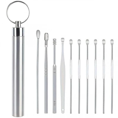 Sunup Sn-27132 Paslanmaz Çelik 10lu Kulak Temizleme Seti