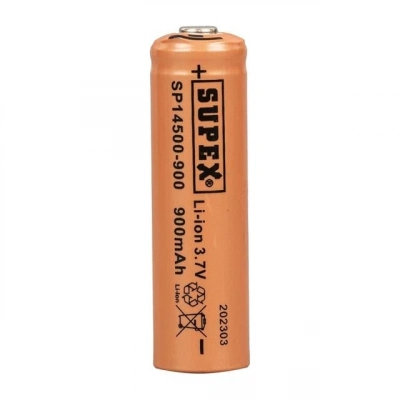 Supex Lityum Ion 3.7v 900mah Şarj Edilebilir Başlıklı Pil Sp14500-900s