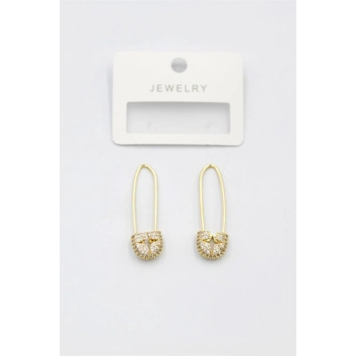 Taşlı Filkete Küpe - Altın