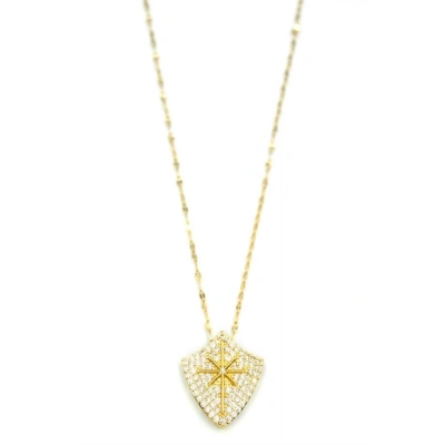 Taşlı Kutup Yıldızı Kolye - Altın