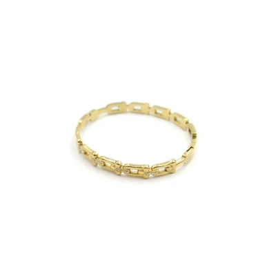 Taşlı Tf Bilezik - Altın