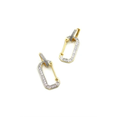 Taşlı Vip Küpe - Altın