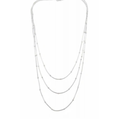 Top Boncuk Zincir Kolye - Gümüş