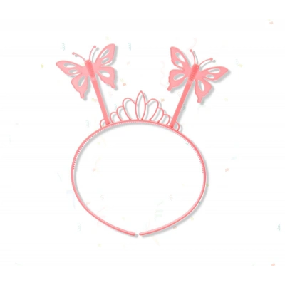 Toz Pembe Kelebek Kanadı Tacı ve Sopası