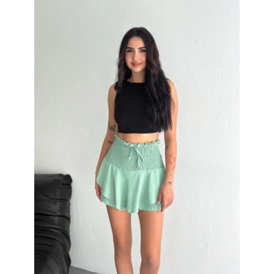 ÇOK SATAN  Ayrobin Şortlu Etek - Su Yeşili -